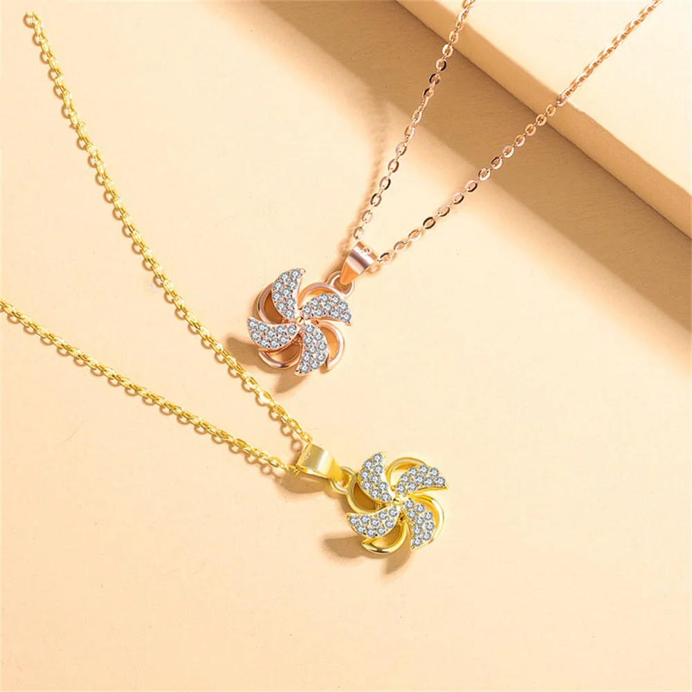 

Summer Collar Women - 925, Korean Windmill Rotatable, Sweet Girl Niche