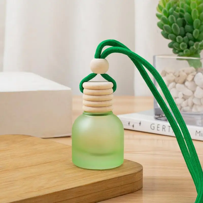 Ornamento diffusore pendente per aromaterapia da appendere per auto, bottiglia di deodorante per ambienti in vetro ecologico da 6/11 ml
