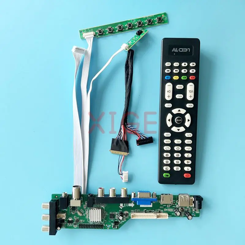 

For LP140WH8-TLA1/TLC1 Driver Controller Card 1366*768 Laptop Screen USB+DHMI+VGA+2AV DVB Digital Signal DIY Kit 14" 40-Pin LVDS