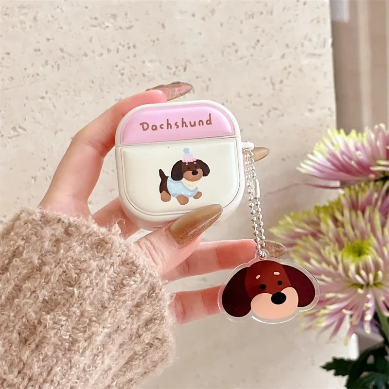 Чехол с подвеской в виде животного для AirPods 4, Airpod 1, 2, 3 Pro Pro2, Bluetooth-наушники, защитный чехол для наушников