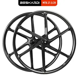 Beskardi 27.5er 29er 6 Spoke MTB Carbon Wheels SixSpokes 27 29 inch Boost 6Bolts Tubeless XD Bicycle Parts Mountain UCI Standard