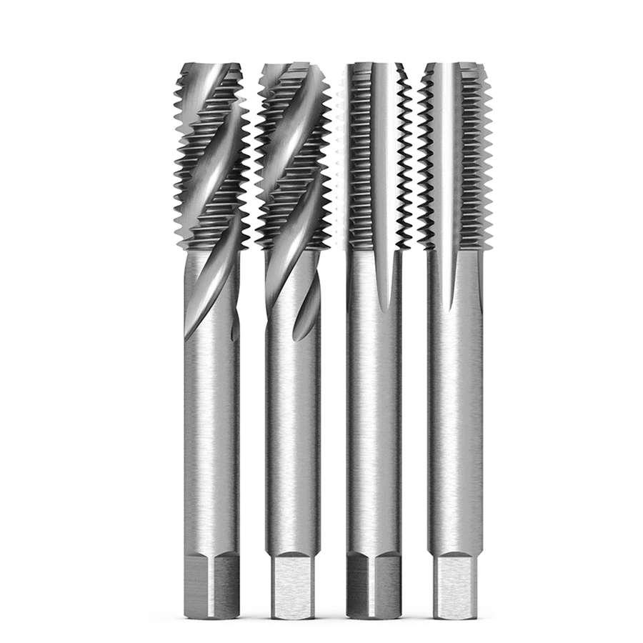 Xoắn Ốc Tập Đầu Đầu Vít Thẳng Rãnh Máy Dây Thép Không Gỉ Gõ Gõ Mũi M2 M3 M4 M5 M6 m8 M10 M12 Dụng Cụ