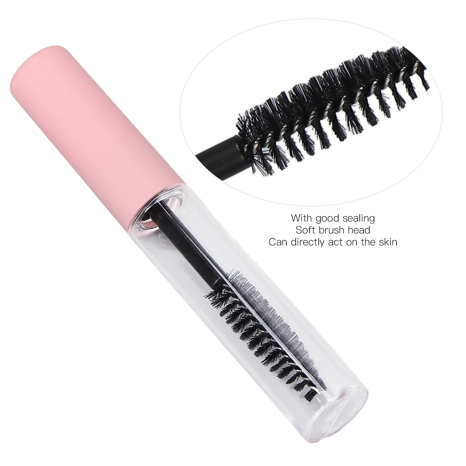 10pcs Empty Mascara Tube DIY Refillable Clear Portable Eyelashes Mascara Cosmetic Bottle for Eyelash Growth Oil 5ml