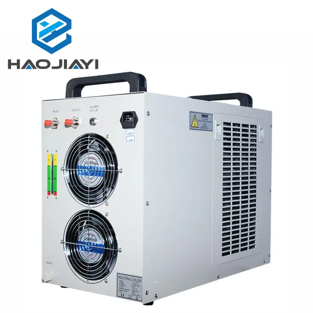 HAOJIAYI S & A CW5000 enfriador de aire y agua industrial para máquina cortadora de grabado láser CO2 refrigeración 80W 100W tubo láser
