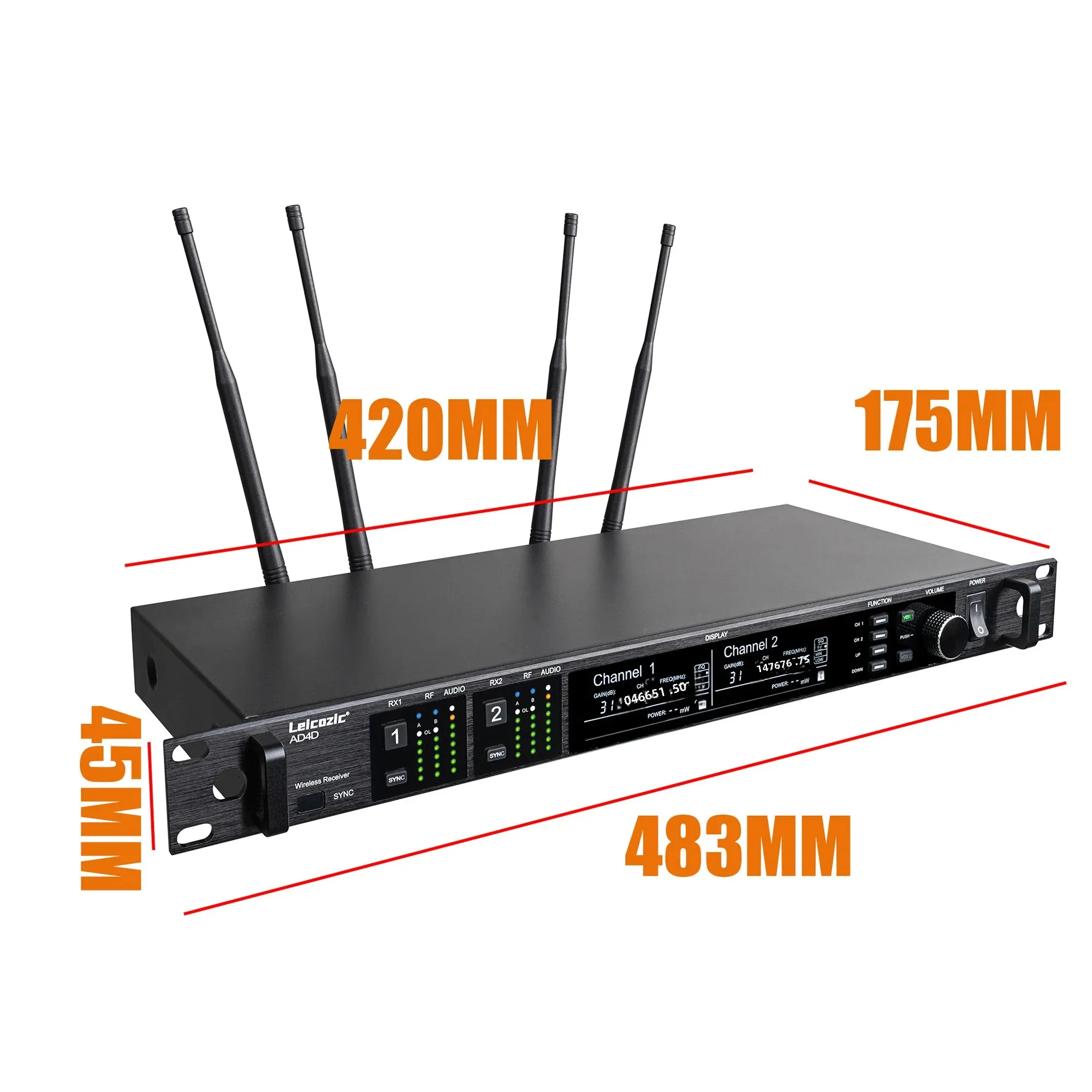 プロフェッショナルコンデンサーマイクワイヤレス,2チャンネル,ステージオーディオ,Leicozic-KSM11,500, 600 MHz,900