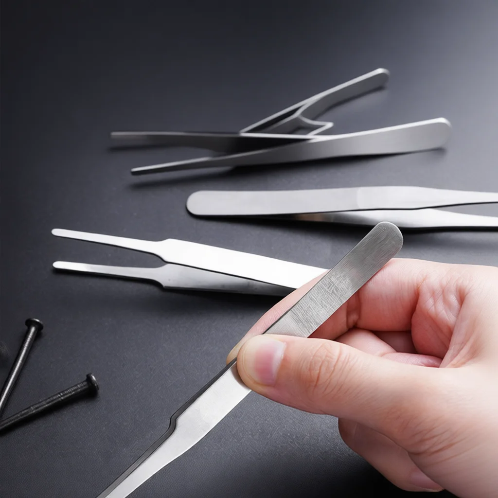 Premium Metal Tweezer For Precision Work Crafting Tool For Hobbyists Nail Art Rhinestone Picker Electronic Repair Kits
