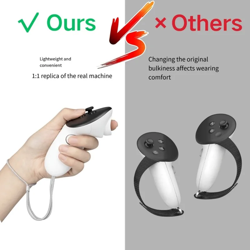 B49C Adjustable Anti-Throw Hand Straps For Meta Quest 3/3S VR Controller