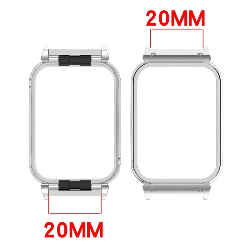 Metal Frame for Xiaomi Mi Band 9 Pro 8 Pro 20mm Width Strap Watch Protective  MiBand9 Pro Framework for MiBand8 Pro Accessorie