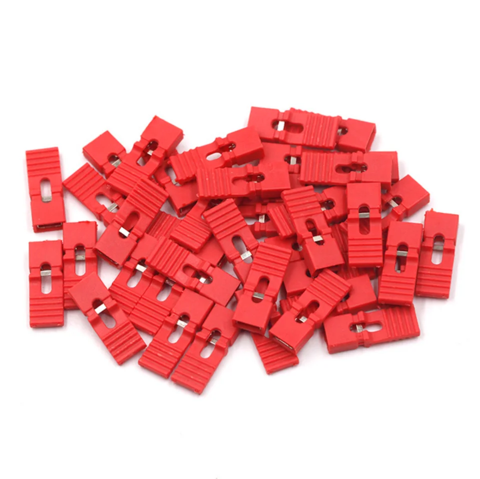 100PCS 2.54mm Pitch Jumper cap/short circuit cap spacing Pin Header Connector Long Type white yellow black red green blue