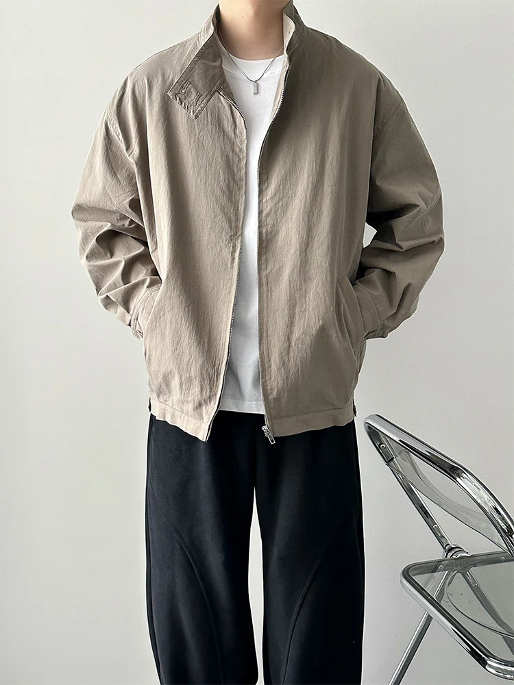 

Американский ретро воротник-стойка Jaet, свободная повседневная модная мужская весенне-осенняя новая верхняя одежда High Sensation, топ