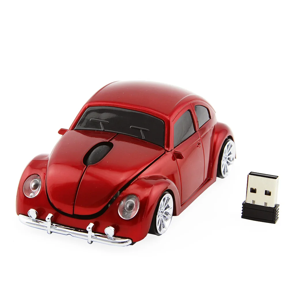 

Wireless 2.4 Mouse Vintage Car Appearance Light Weight Car Mause Light Transmission Headlight Office Use Mice Gift For Kid