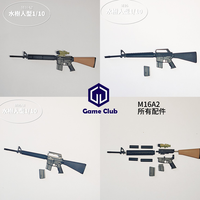 1/12 M16 Soldier Static AK Handgun Special Force Military Assembly Gun Weapon Scene Accessory For 6\