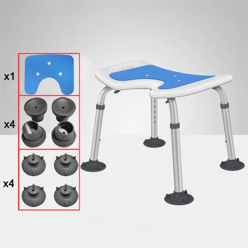 Asiento de baño ajustable para ancianos, silla de baño antideslizante para ancianos, taburete de inodoro para ducha, silla especial para el hogar