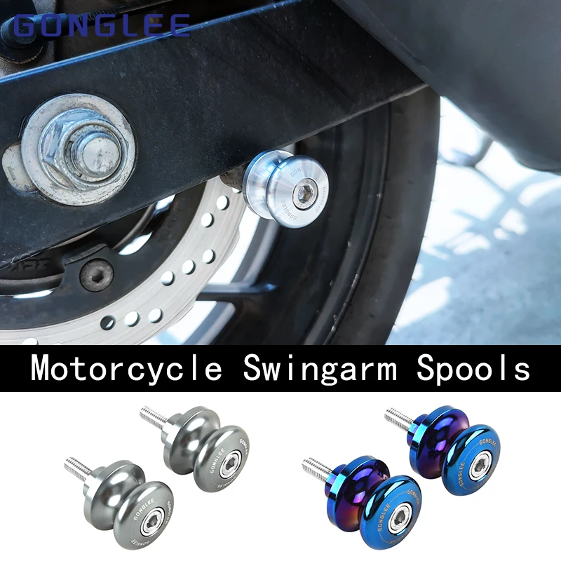 

Swingarm Spools for YAMAHA YZF-R1 R1M R1 R3 R6 R7 MT03 MT09 MT10 XS900R XSR900 Tracer900GT Tracer9GT Niken GT 6mm Stand Screws