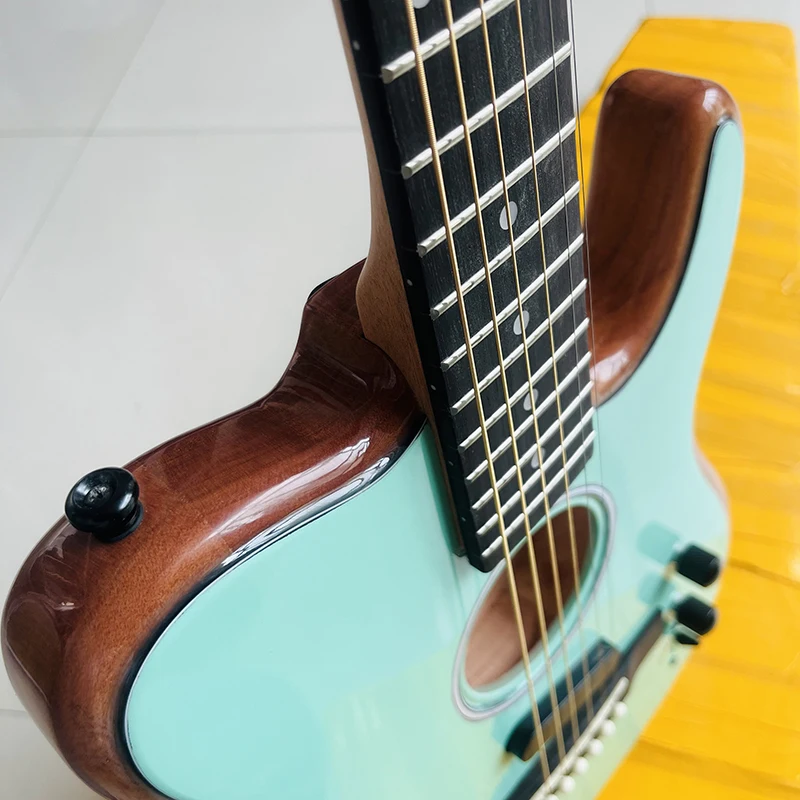 Electric wood dual-purpose guitar, quality assurance, rock band, professional level, fast shipping.