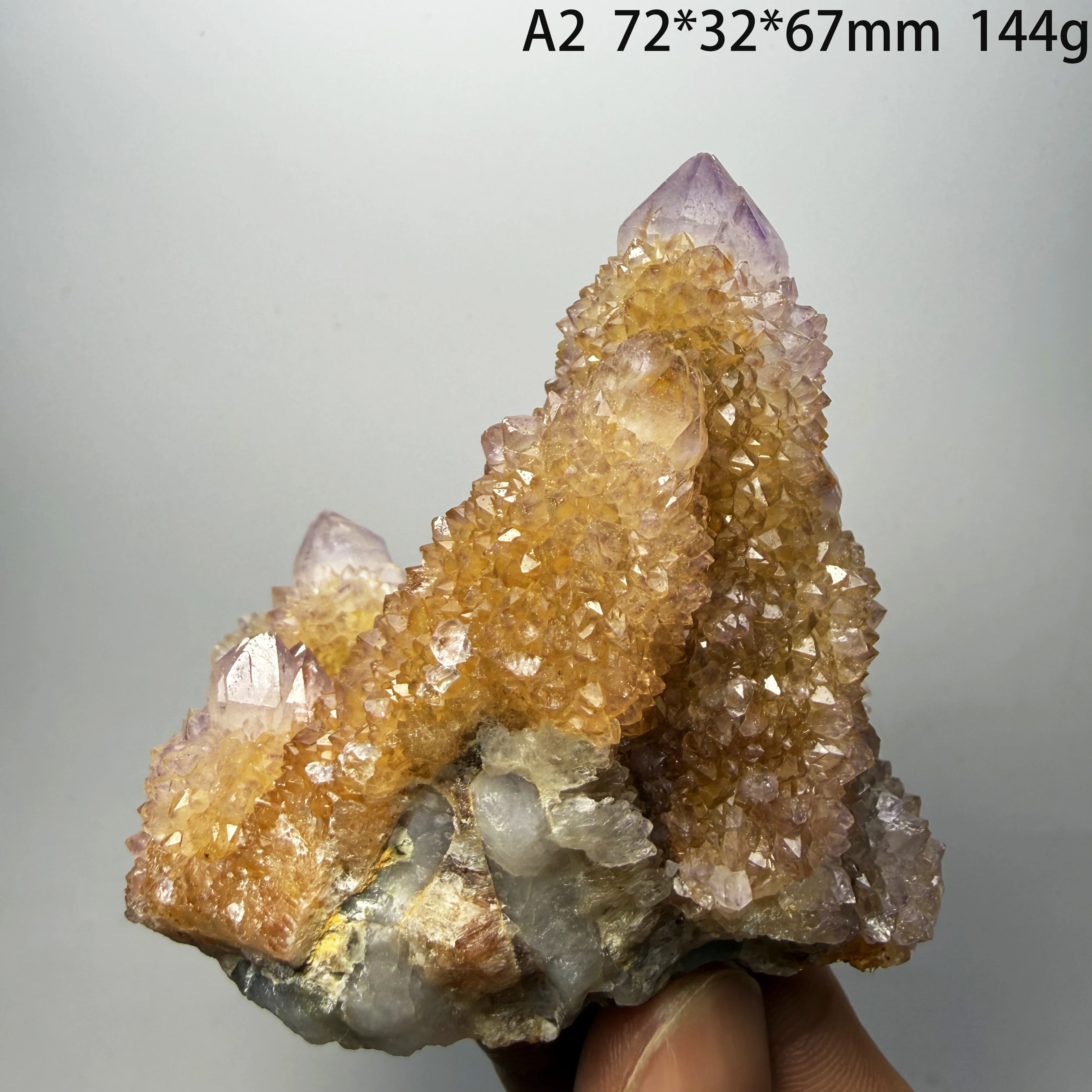 Brazilian Natural Amethyst Cactus Crystal Cluster Purple Quartz Mineral Specimen Home Decoration Healing Crystal Gift A3-1-2