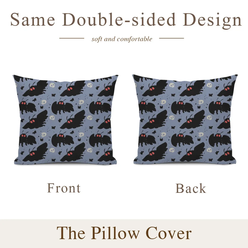 Mothman - Daylight Blue_90590515 (1) Pillowcase Cushions Cover Cushions Home Decoration Pillows For Sofa