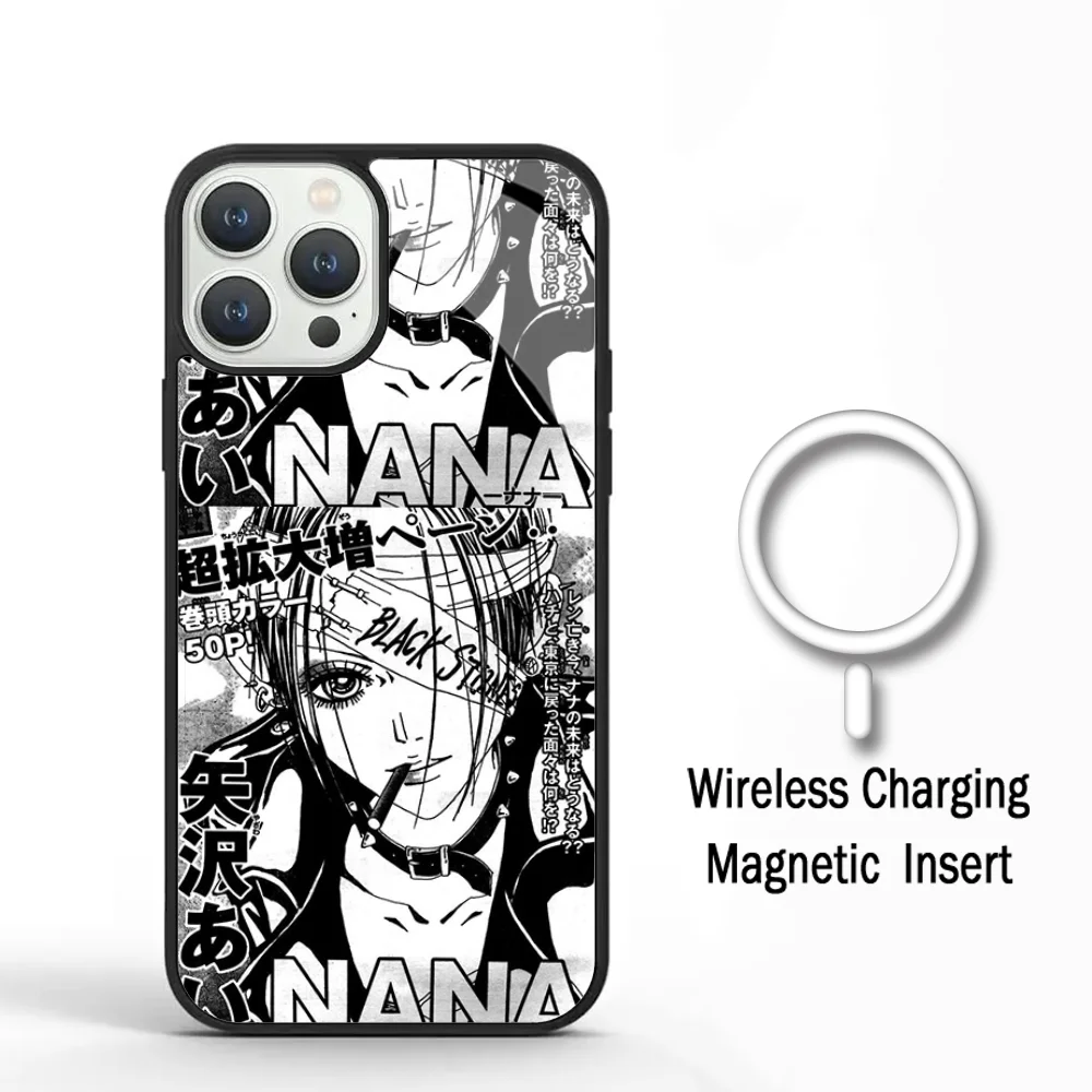 Nana Osaki Manga Phone Case For IPhone 11 12 13 14 15 Plus Pro Max Mirror Acrylic Cover For Magsafe