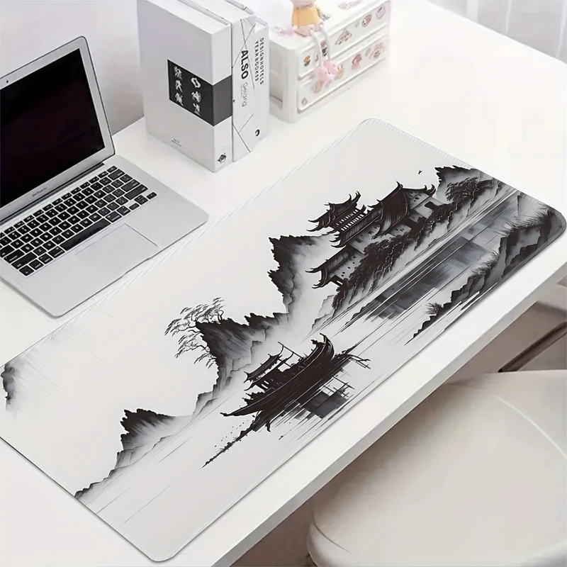 White Black Mouse Pad Kawaii Gaming Computer Mousepad Big Art Deskmat Playmat Laptop Office Accessories Mouse Carpet Mouse Mat