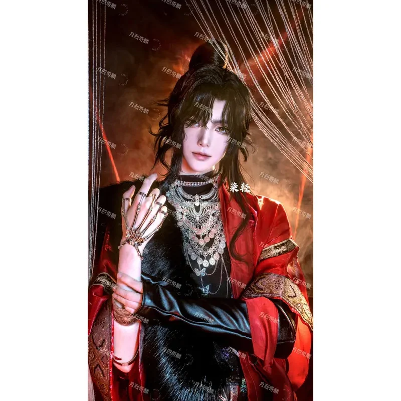 

Heaven Officials Blessing Chinese Anime TV Tian Guan Ci Fu Hua Cheng Cosplay Costume Hanfu Full Set Anime Clothes Halloween