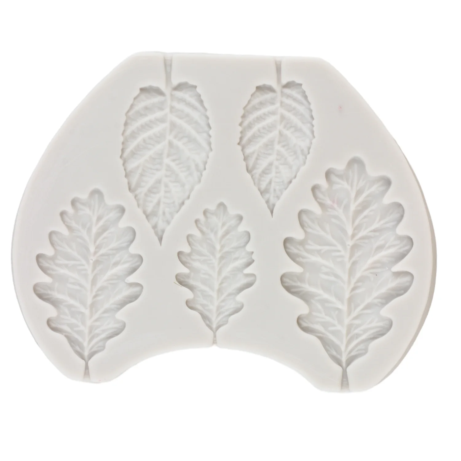 DIY Tree Leaf Press Silicone Mold Cake Border Fondant Molds Cake Decorating Tools 3D Leaves Chocolate Candy Clay Moulds