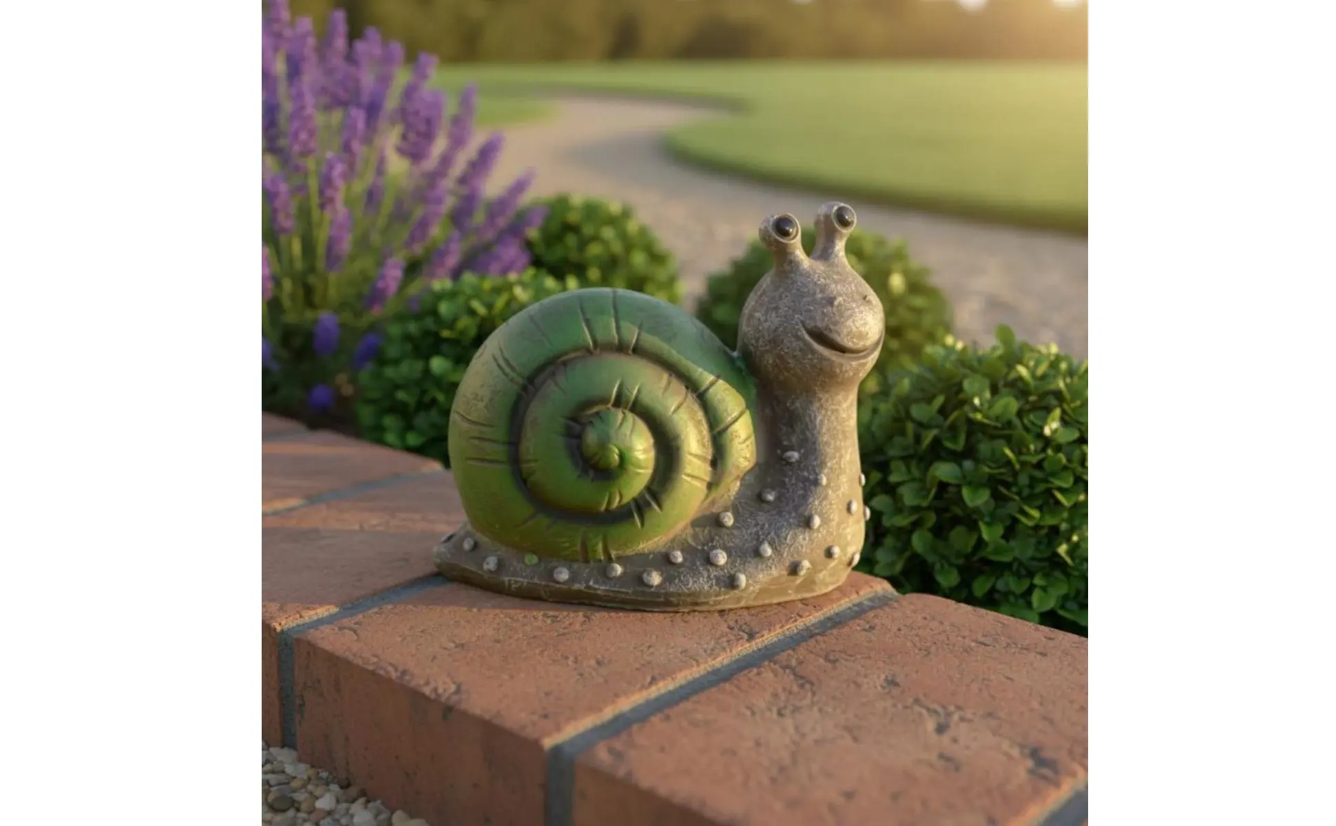 Resin Snail Garden Lamp Waterproof Solar Snail Light Outdoor Decor No Wiring Needed Weather-Resistant for Yard, Lawn