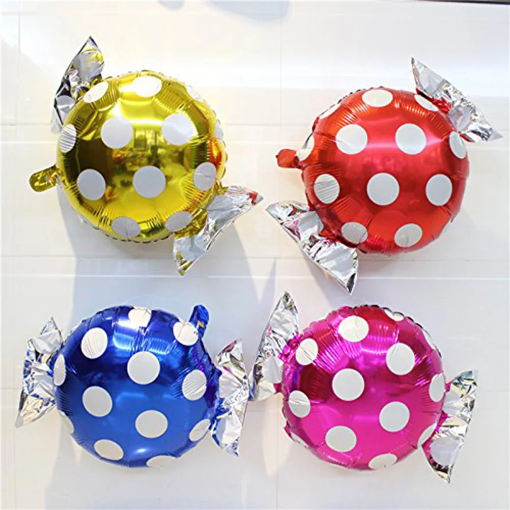 

8 pcs Candy Foil Lollipop Design Self-Sealing Aluminum Balloons For Birthday Party Decoration Bright Helium Compatible Mylar