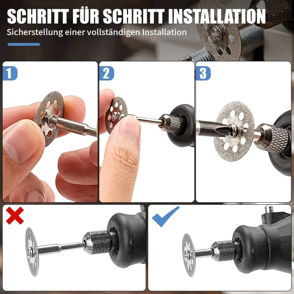 Hot 12Pcs/set 22mm Hss Cutting Disc for Metal Cutting Abrasive Rotary Tool Electric Grinder Parts Rotary Tool cutting blade Set gallery 4