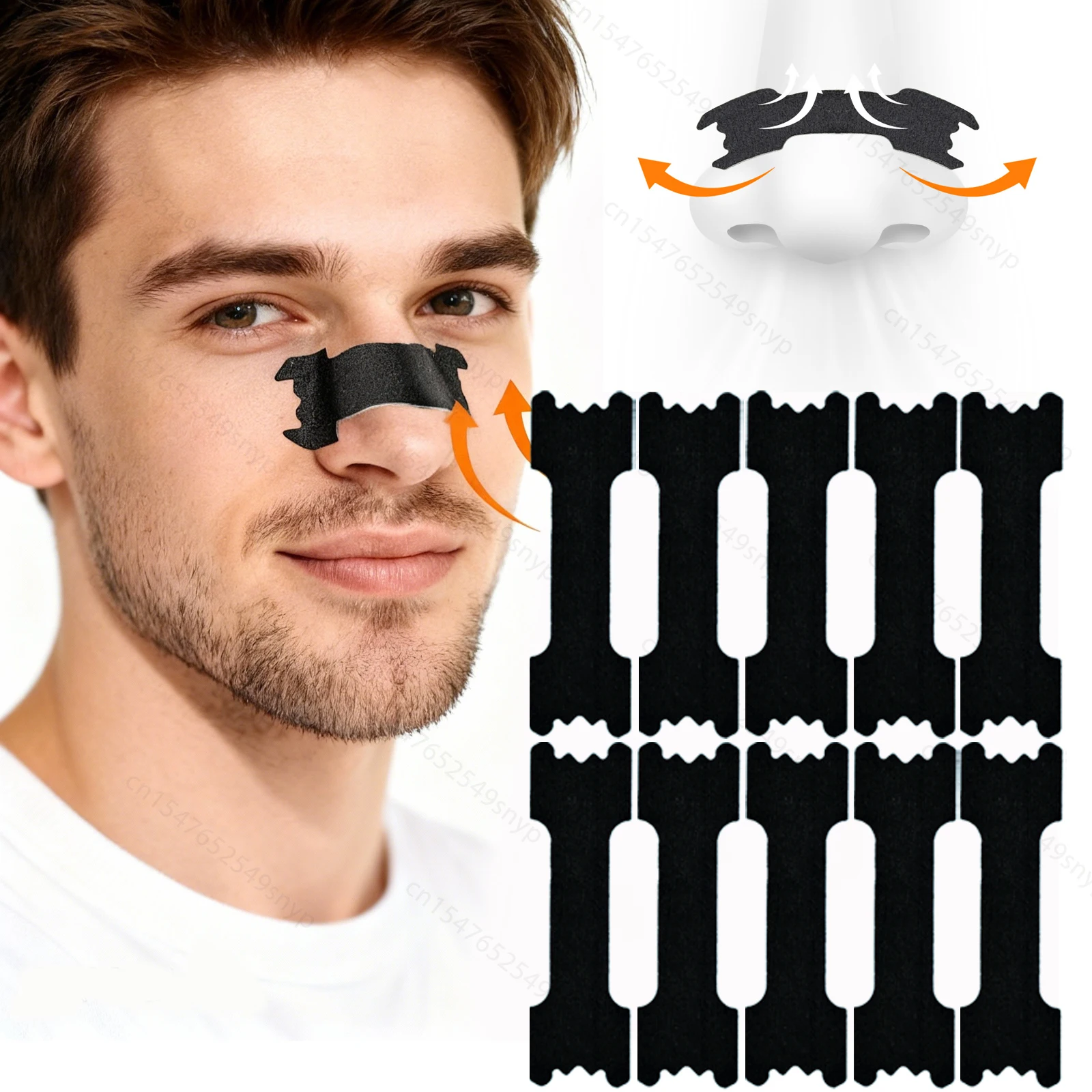 10/30/60/100PCS Black Nose Strips Extra Strength Nasal Strips Better Sleeping Non-Invasive Anti Snoring Strips for 