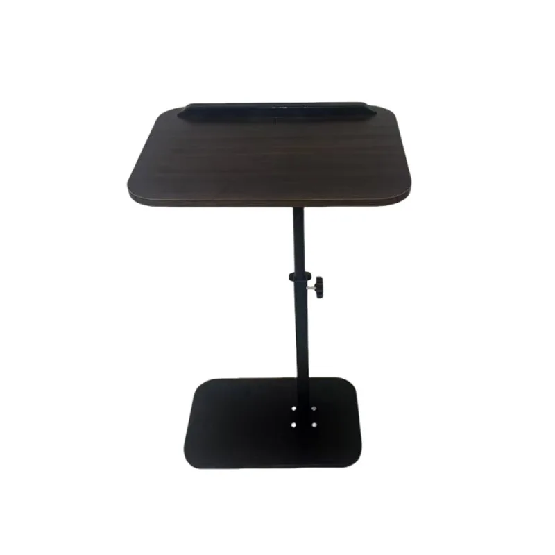 Portable Steel And Wood Computer Desk Adjustable Height Book Shelf Foldable Sofa Side Table