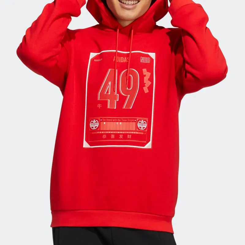 

Adidas подлинный сезонный новый мужской пуловер Neo с капюшоном повседневная спортивная толстовка H52977