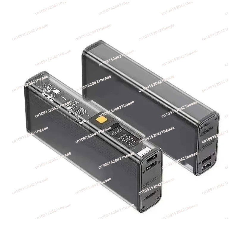 

Suitable for Transparent Power Bank Bidirectional Super Fast Charging Flash Charging Mobile Power Box DIY Kit 18650/21700 Shell
