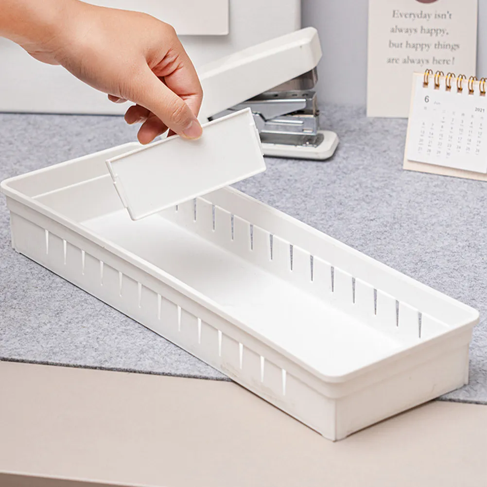 2Pcs Plastic Drawer Storage Organizer Movable Partition Multi Grid Storage Box for Cosmetics Makeup Tools Sundries