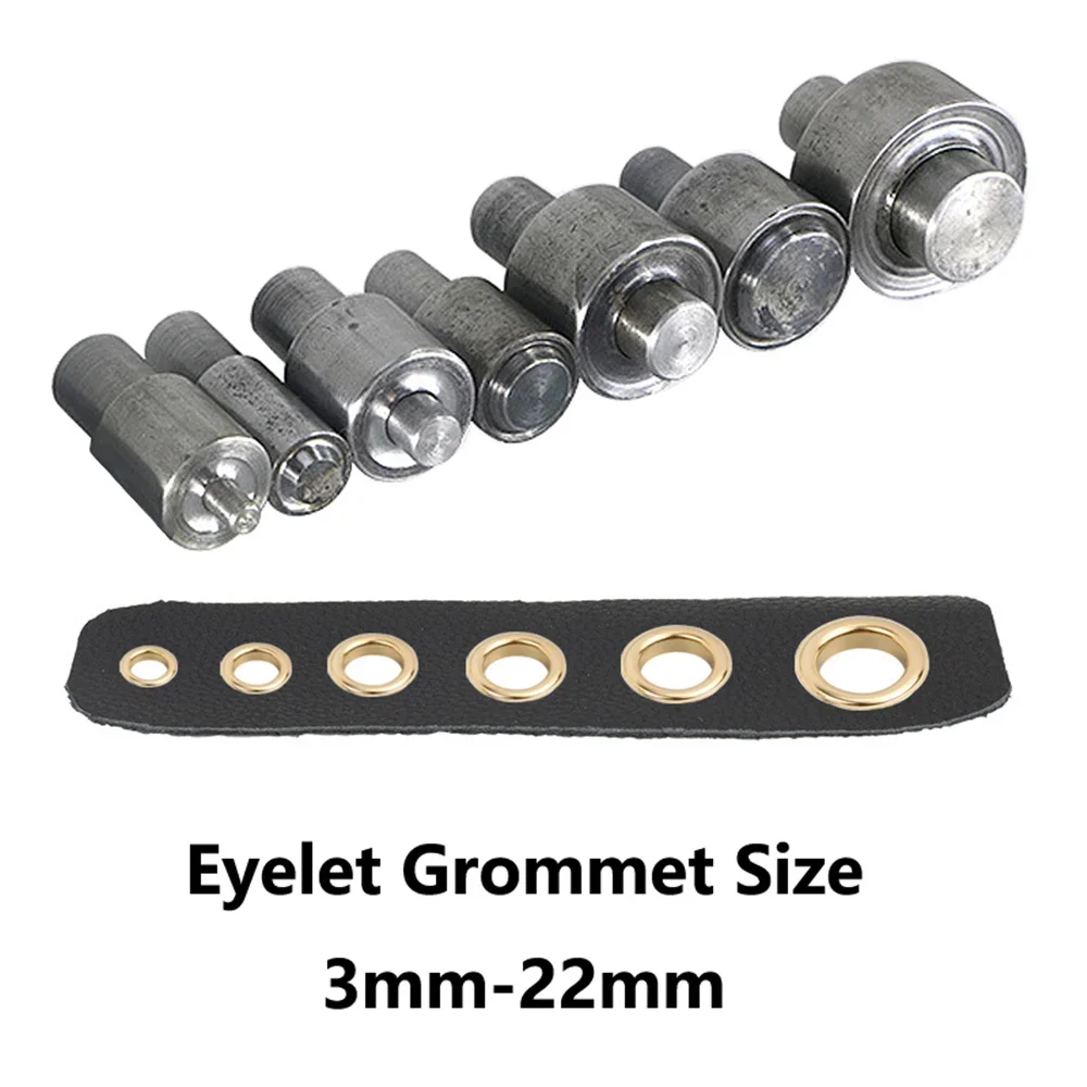 100set Silber Messing Metall Tülle Ösen Stirbt Werkzeug Form Für Handgemachte Presse Maschinen Manuelle Installieren Taste Schnalle Werkzeuge 4-20mm – Detail 1