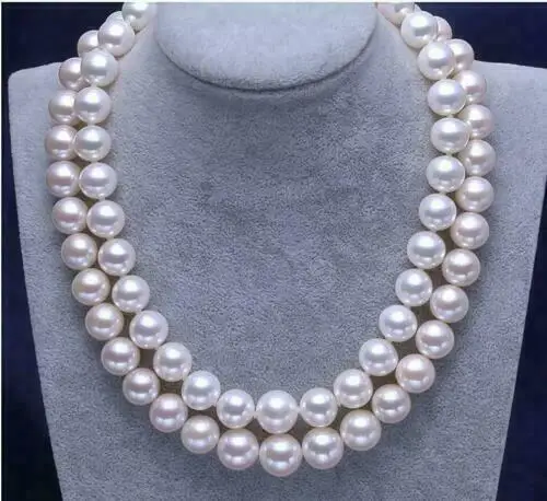 

HUGE GENUINE 12-14MM SOUTH SEA WHITE PEARL NECKLACE 18" 14k