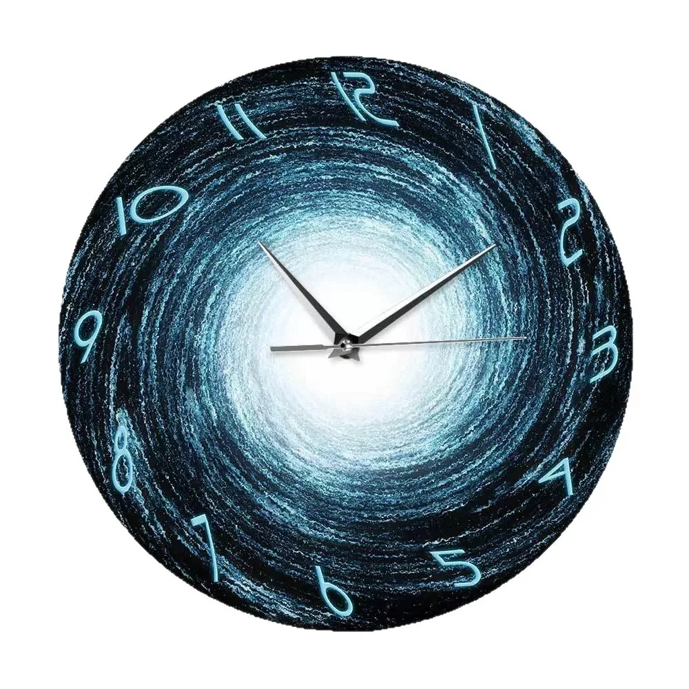 Galaxy Spiral Swirl Wall Clock Milky Way Space Silent Quartz Watch Living Room Bedroom Decor Astronomy Universe Fan Gift