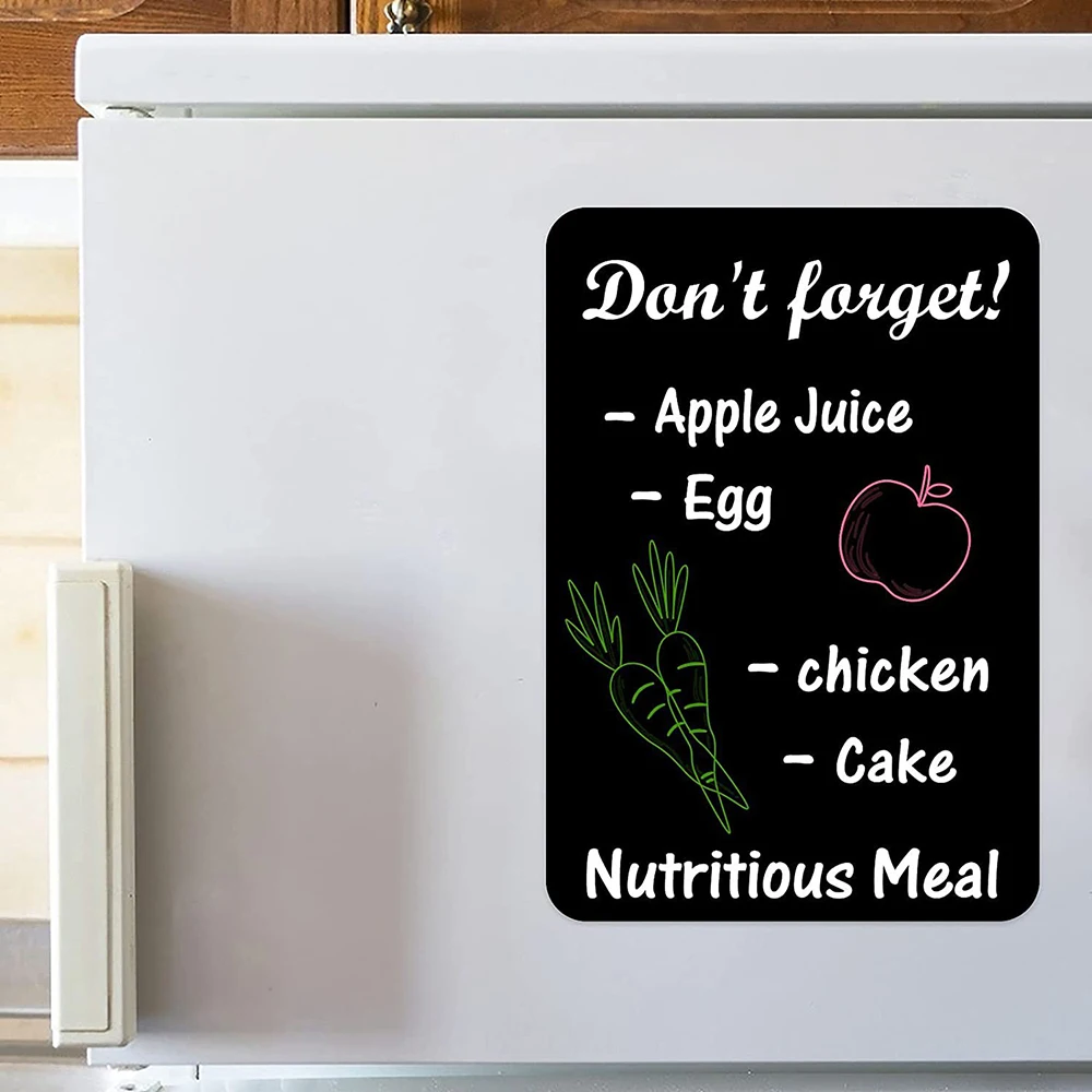 A4 Magnetic Dry Erase Board - Portable Fridge Whiteboard with Magnetic Backing, Small Blackboard for Home Office School