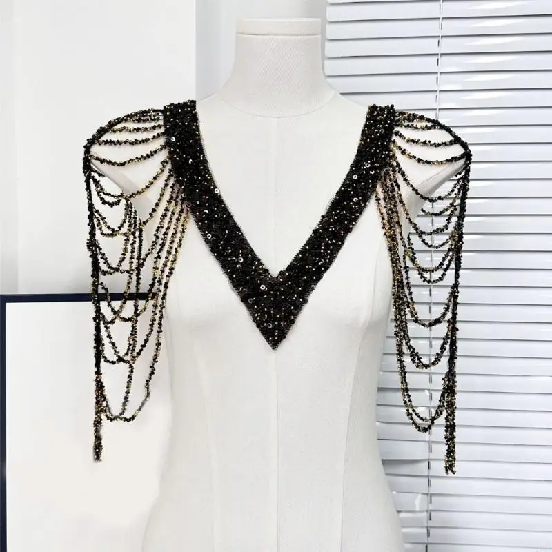 270d Tassels Punkschmuck Franse EPAULETTE NACHTCLUB PICK POCKED TASSELS EKULET