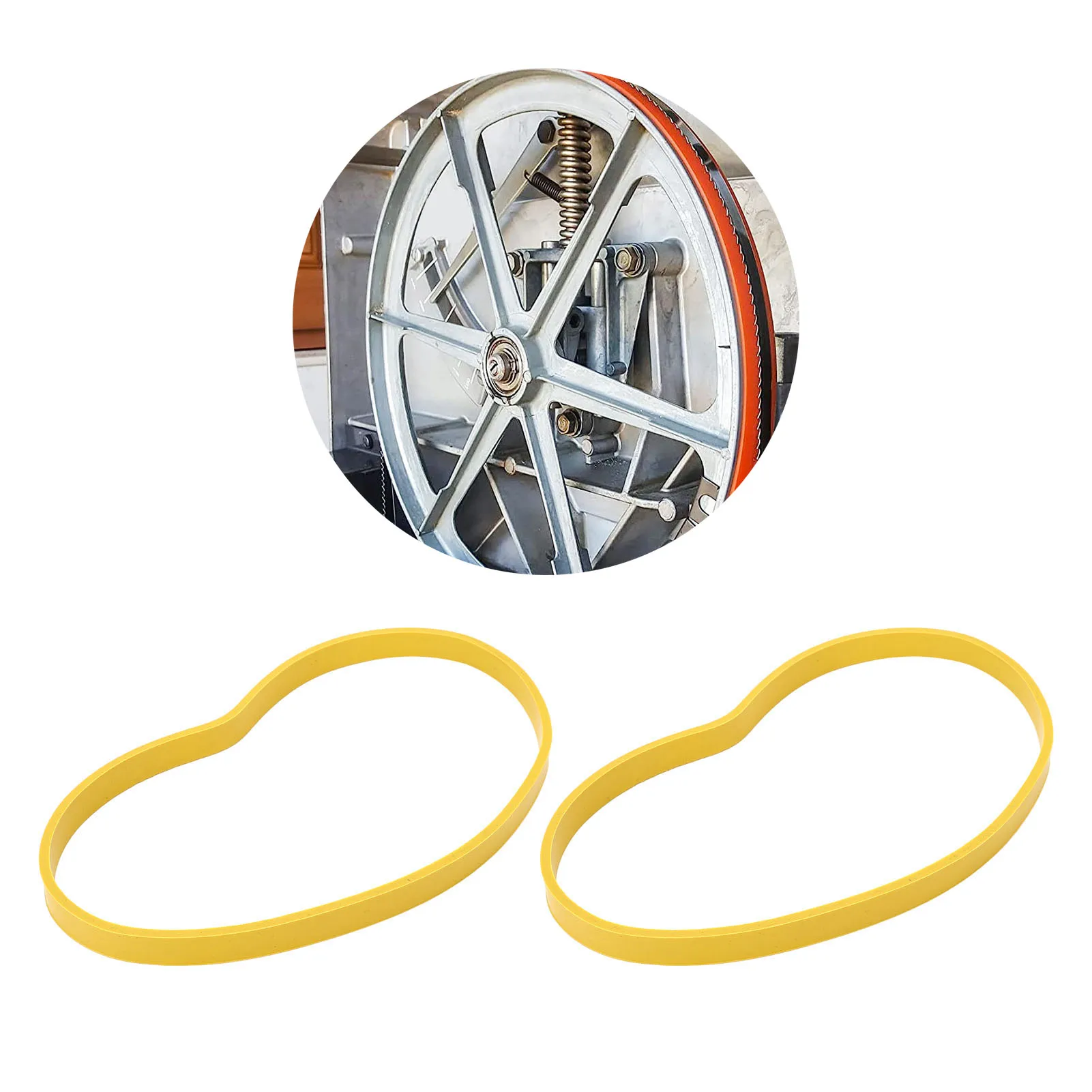 Band Saw Tires Woodworking Non Slip Rubber Tire Replacement for 8in Bandsaw Wheel Tire Yellow Woodworking Bandsaw Tires
