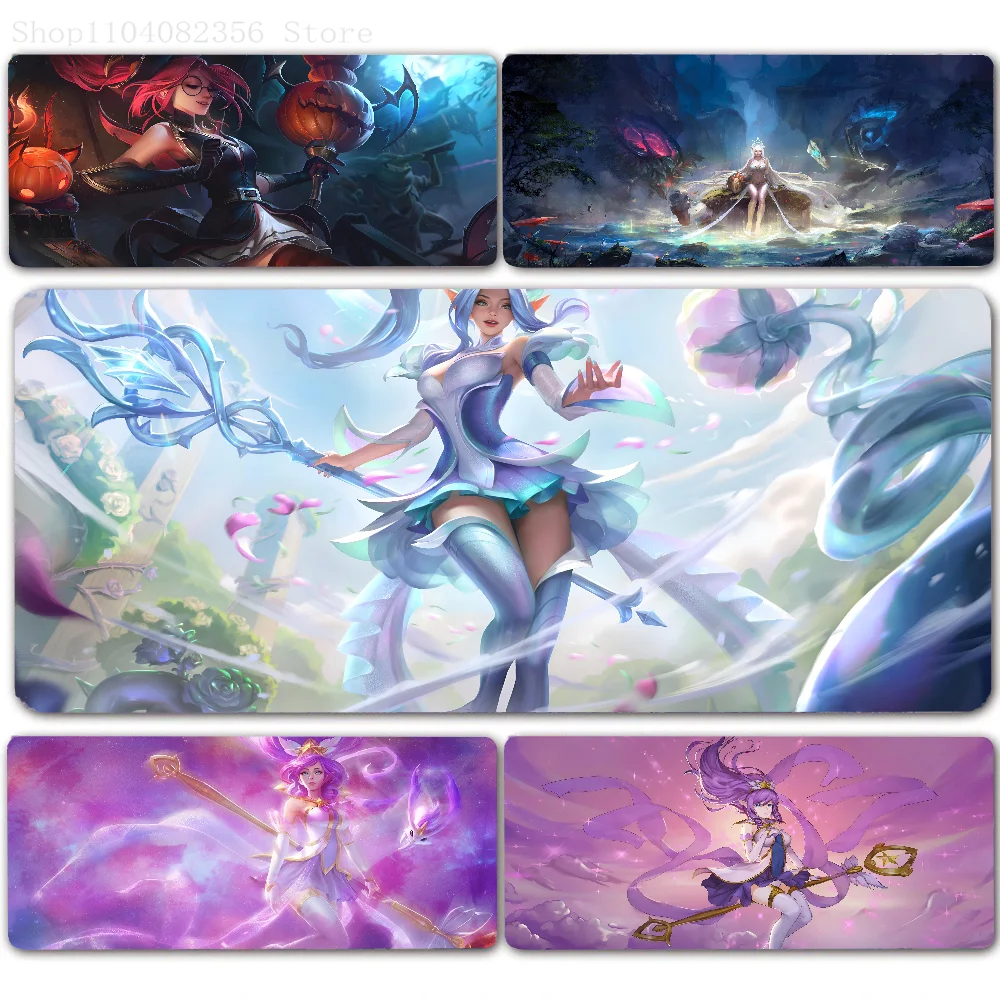 

1pc Game Janna League Of Legends Mousepad Non-slip Suitable For Office Computers Laptops E-sports Game Desk Mats XXL Keyboard