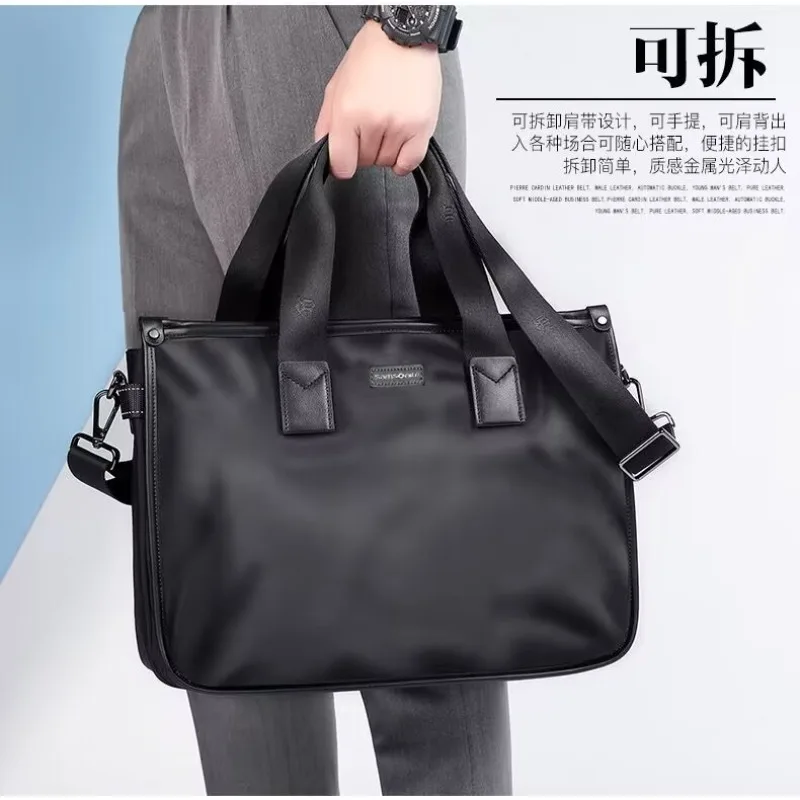 Messenger Bag Men Briefcase Men's Oxford Cloth Handbag Business Briefcase Casual Single Shoulder Cross Body Bag