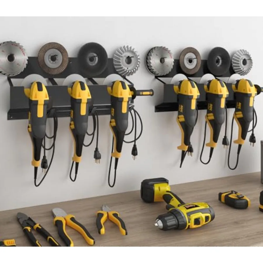 

Держатель для угловой шлифмашины, подставка для инструментов Milwaukee/Dewalt, 2 шт., 6-секционная настенная стойка для хранения инструментов, кронштейн для резаков