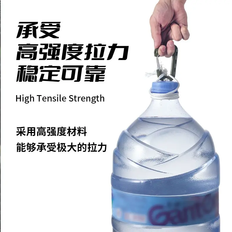 حلقة تسلق على شكل حرف D، حلقة تسلق من البولي كربونات ذات 9 ألوان، مشبك خفيف لسلسلة مفاتيح حقيبة الظهر للخيمة، خطاف صغير متعدد السيناريو #6