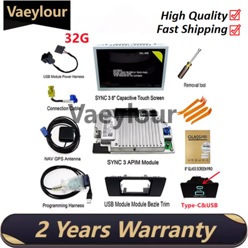 Factory SYNC2 To SYNC3 Upgrade Kit APIM Module Antenna Carplay GPS Navigation HC3T-14F014-BD for Ford Lincoln Sync3 New
