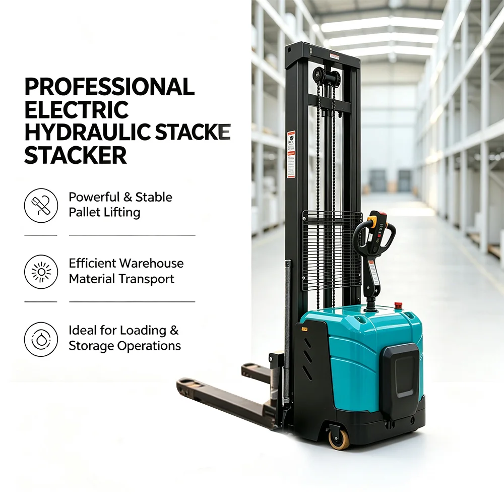 TIENU Electric Forklift Stacker Ce Epa Electric Stacker Truck for Warehouse Storage Logistics and Loading Operations