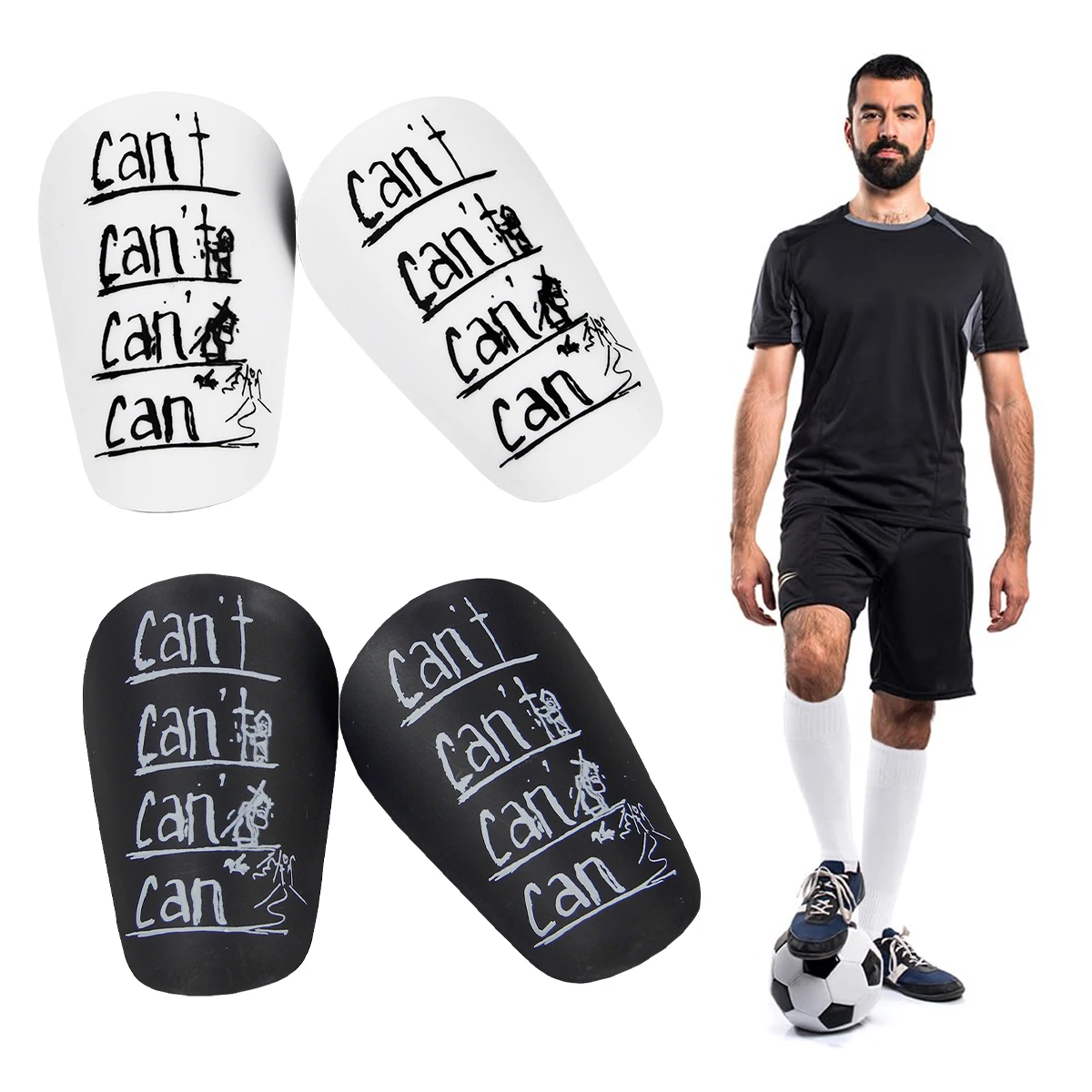 1 pair of ultra-light and durable MINI leg pads, high-quality PET material, the best football companion