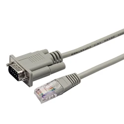 10pcs RJ45 to DB9 Male Converter Cable NON-UL 28AWG*8C OD5.0 1M Begie Color Unshielded Round Wire Connector