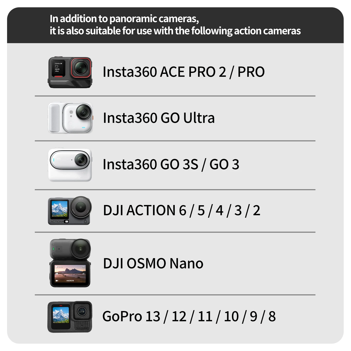 360 ° 360° drehbarer Griff 1/4 Zoll kompatibel mit DJI/Insta360/GoPro 180 ° Verstellbarer Faltbarer Selfie-Stick für 360°-Aufnahmen ° Videos – Detail 11