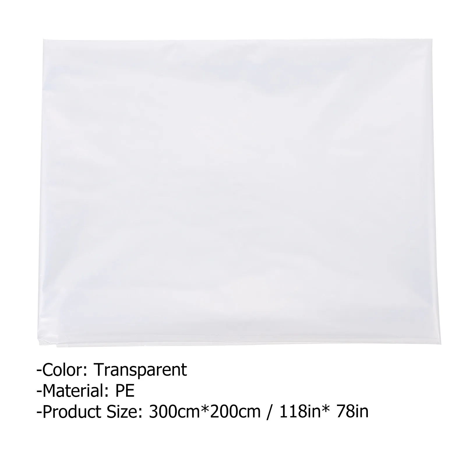 Waterproof Coldproof Clear Pe Tarp Cover for Vegetable Garden Arch Shed Plant Protection High Light Transmission Tough Anti
