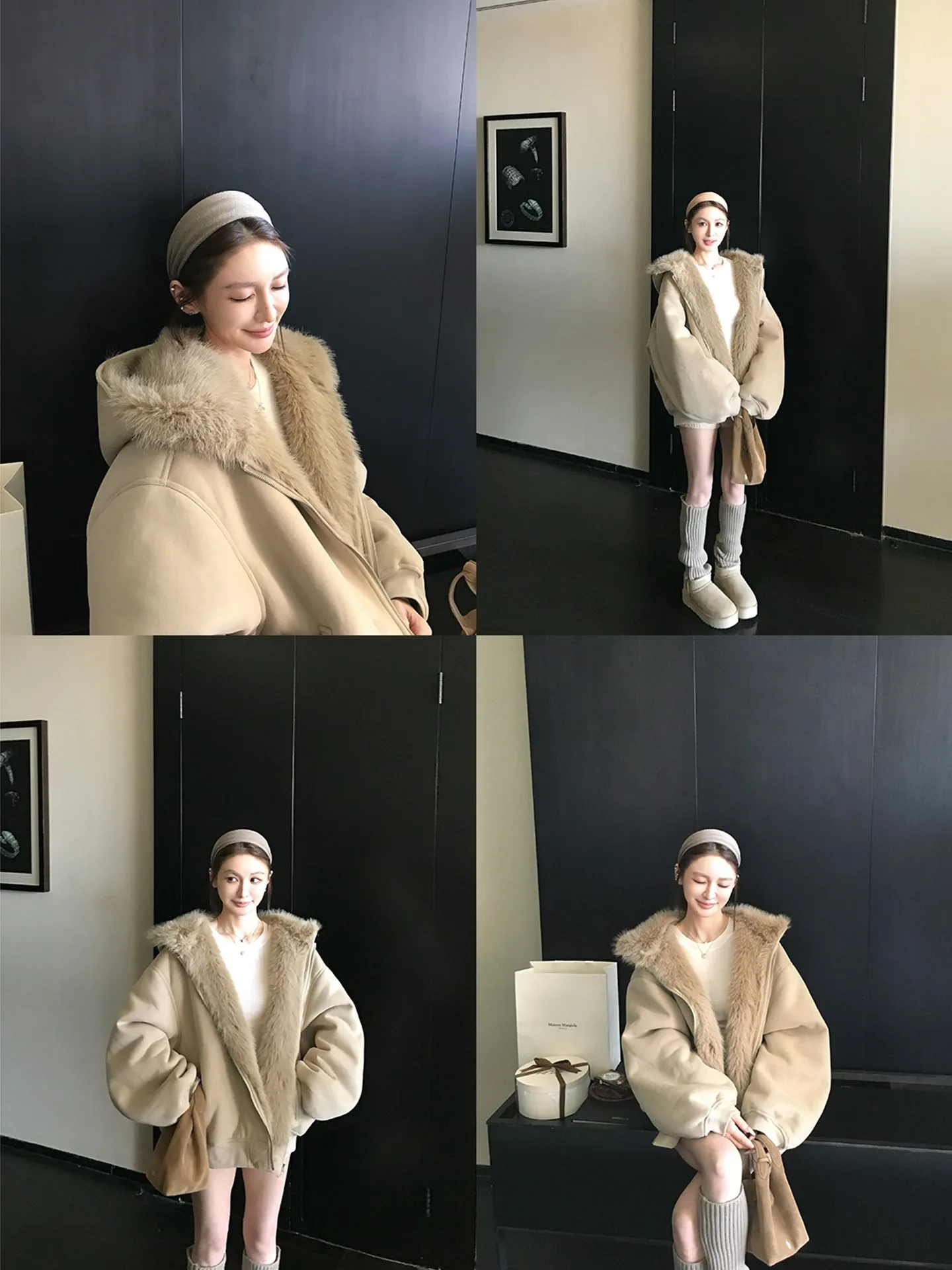 المرأة أفخم هوديي ملابس على الوجهين Thiened الجلد المدبوغ القطن Jaet مع غطاء محرك السيارة شتاء جديد Sle الدافئة ort القطن معطف الجبل النسر #4